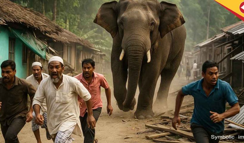 Wild Elephant Rampage in Banshidharpur: Alipurduar Villagers in Panic After Jaldapara Attack