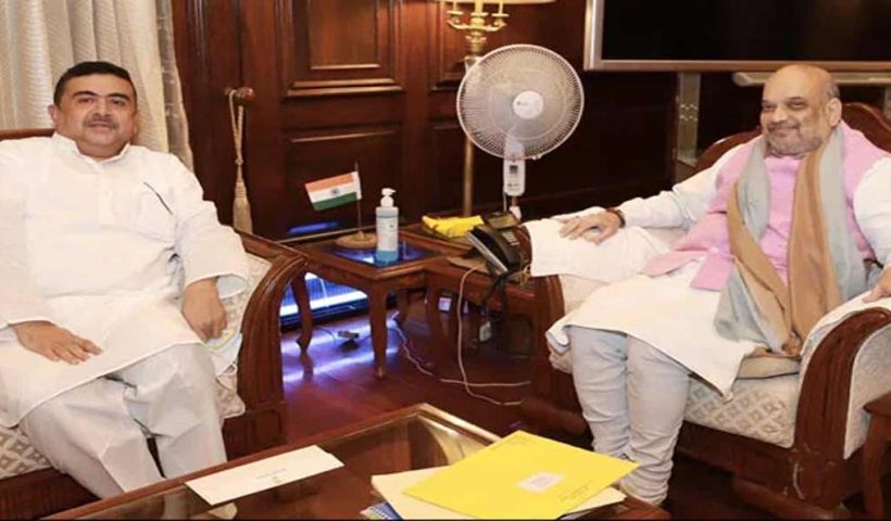 amit-shah with suvendu in kolkata
