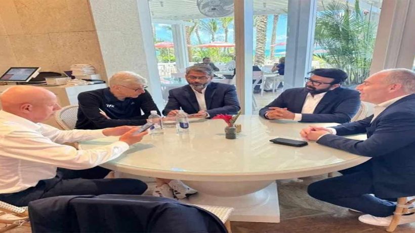 কলিঙ্গে টিডিএস অ্যাকাডেমি গঠনের লক্ষ্যে চৌবে র পাশে ওয়েঙ্গার 2 Wenger meeting with choubey