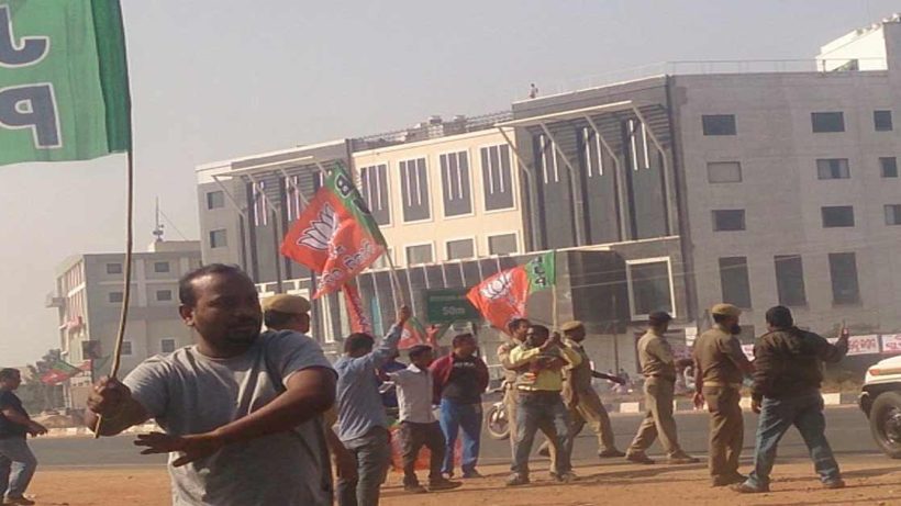 Bhubaneswar BJP goons beaten