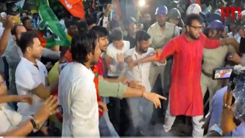 Kasba-Police station protest by BJP