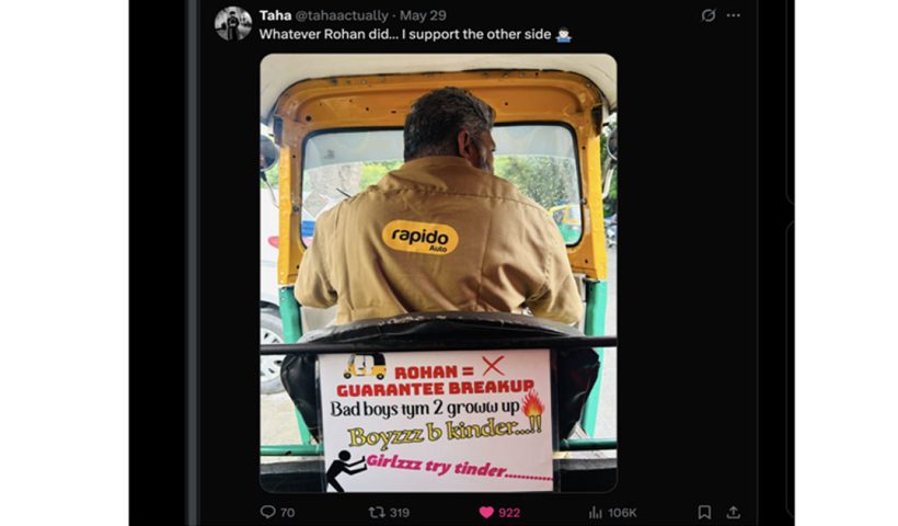 Peak Bengaluru Moment: Bengaluru Rapido Driver’s Anti-Rohan Message Breaks the Internet