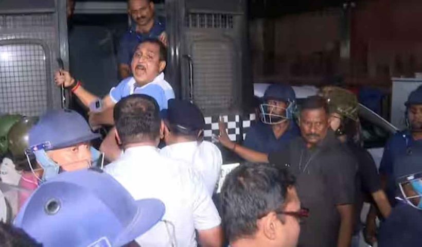 লালবাজারে বিক্ষোভে আটক সজল-সহ ৩ বিজেপি কাউন্সিলর