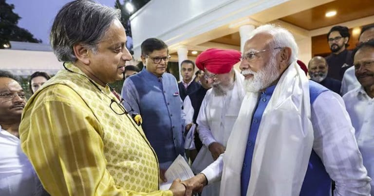 shashi tharoor praises pm modi