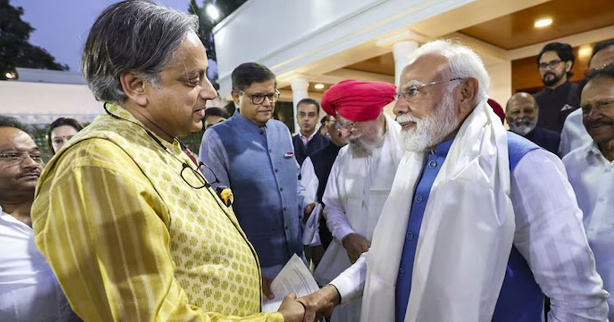 shashi tharoor praises pm modi
