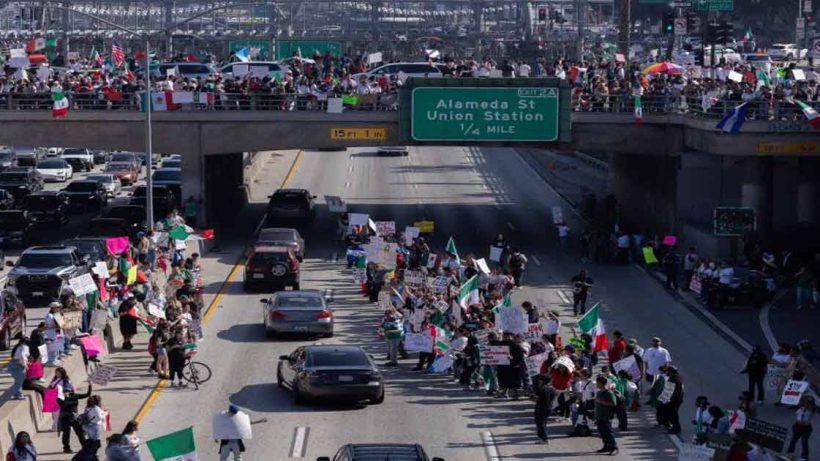 protest against trump in US