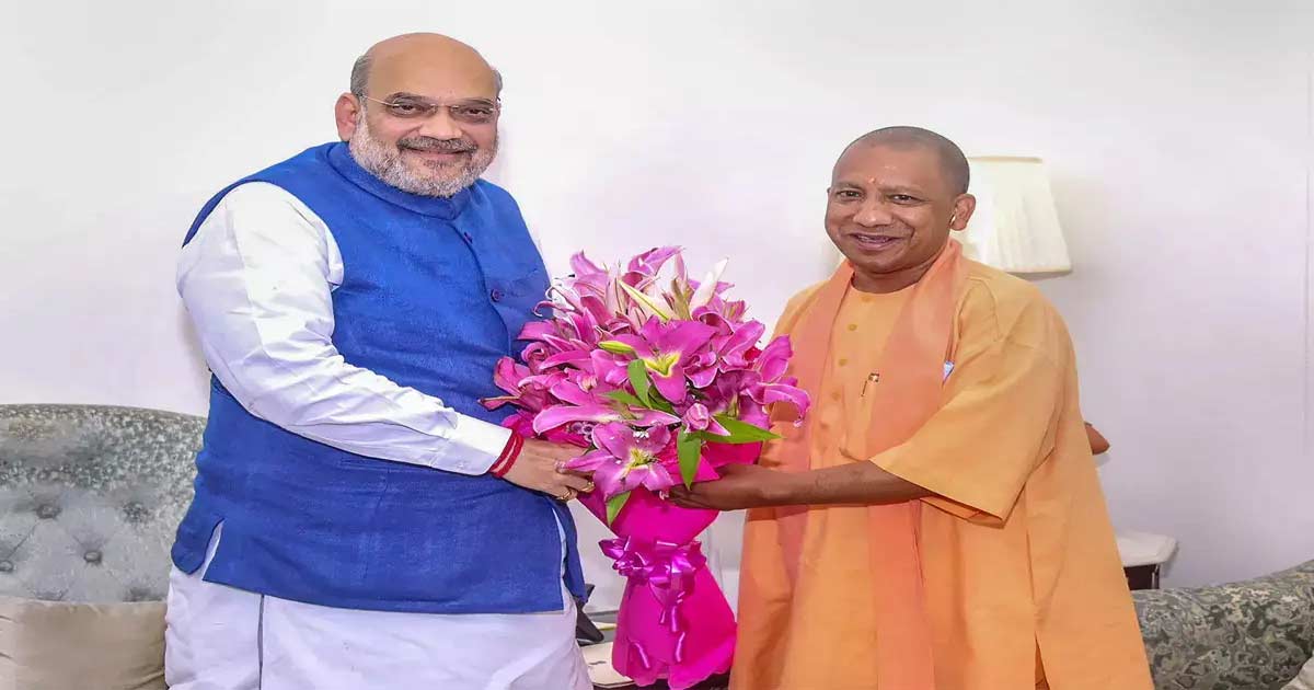 amit-shah honored by yogi
