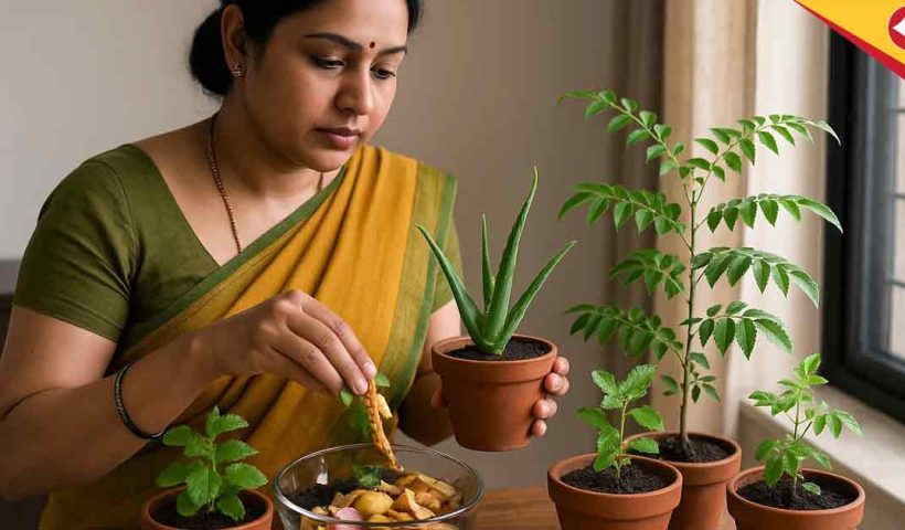 7 Ayurvedic Plants You Can Easily Grow at Home Using Kitchen Waste