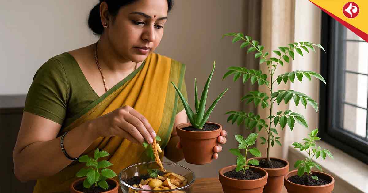 7 Ayurvedic Plants You Can Easily Grow at Home Using Kitchen Waste