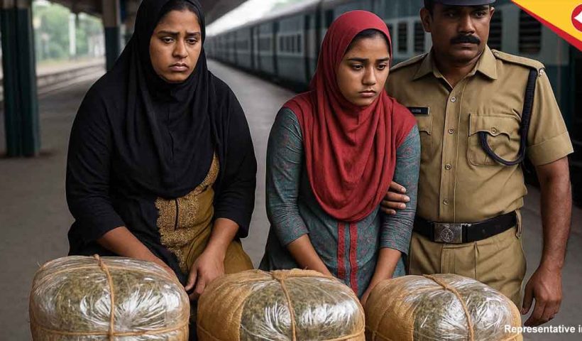 Kerala Police Arrest Murshidabad Women Anita Khatoon Bibi, Sonia Sultana with 37kg Ganja at Ernakulam Station