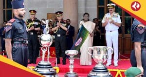 President of India Droupadi Murmu unveils Trophies of Durand Cup 2025 Tournament