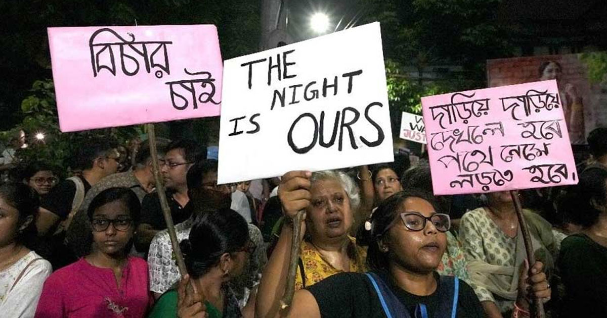 তিলোওমার ধর্ষন-খুনের ঘটনায় মশাল মিছিল WBJDF-এর, চলবে রাতভর অবস্থানও