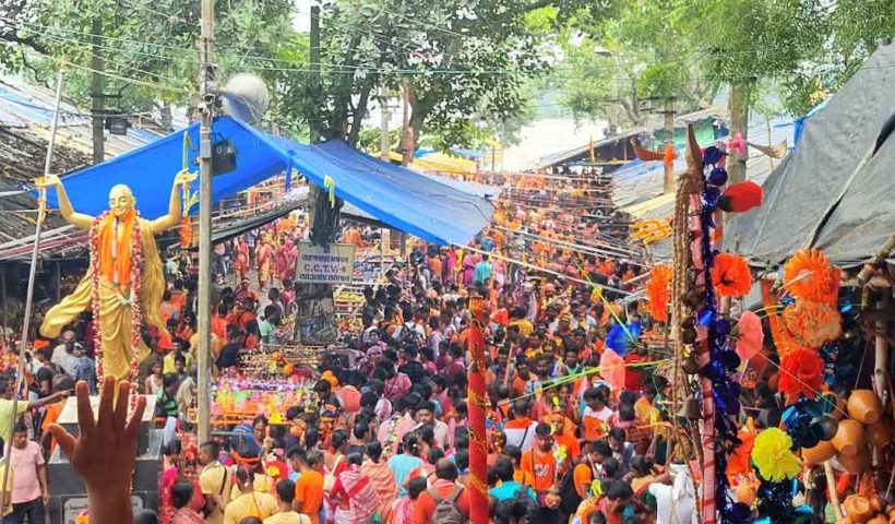 শ্রাবণী মেলায় নজিরবিহীন নিরাপত্তা, ড্রোনে নজরদারি, পথে রাতভর পুলিশ বাহিনী