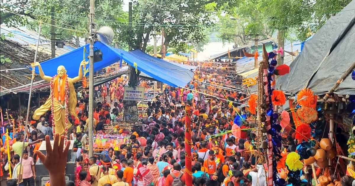 শ্রাবণী মেলায় নজিরবিহীন নিরাপত্তা, ড্রোনে নজরদারি, পথে রাতভর পুলিশ বাহিনী