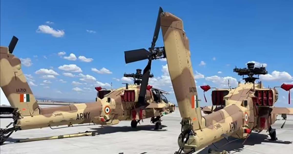Indian Army got the first apache helicopters