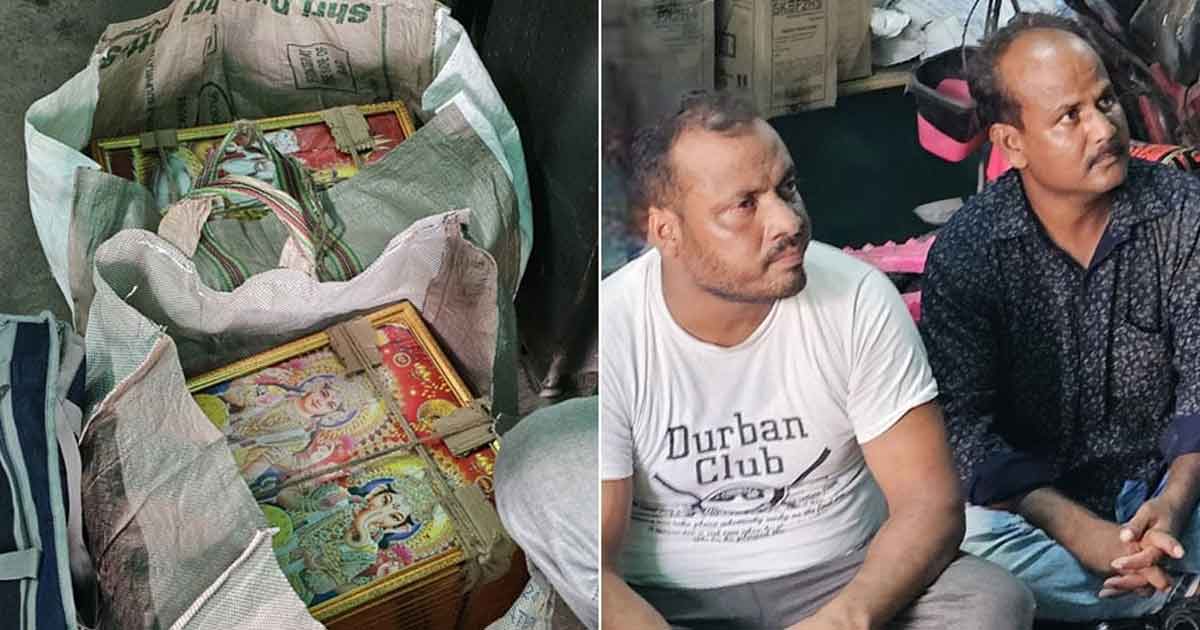 ঠাকুরের ছবির আড়ালে গাঁজা পাচারের ছক, ধৃত ৩