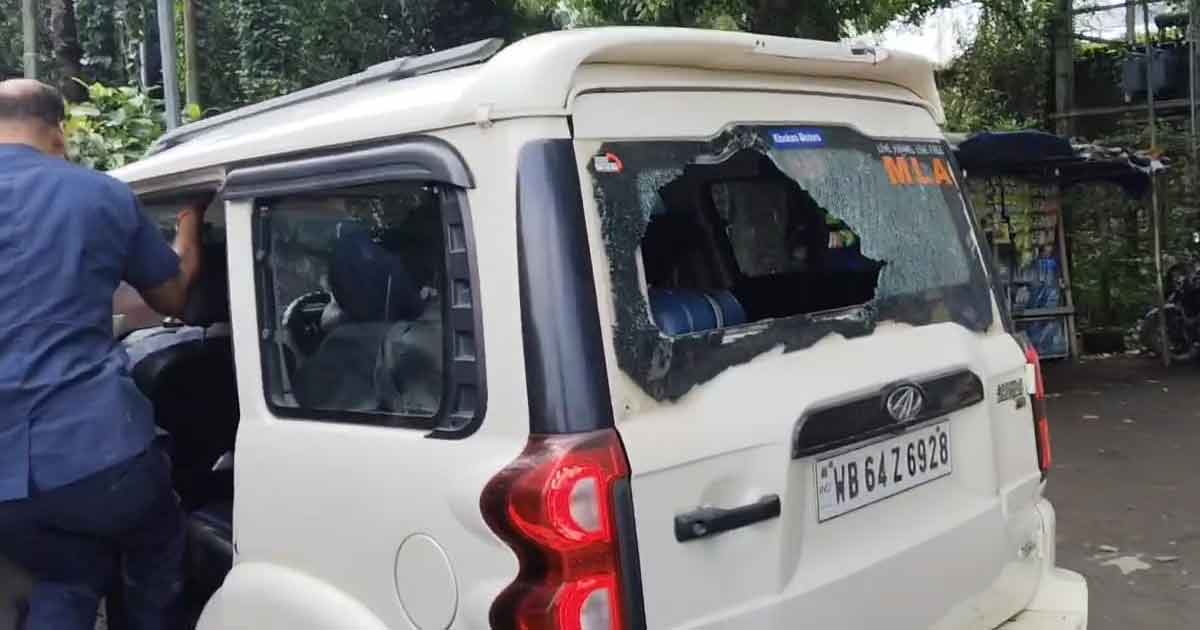বিজেপি বিধায়কের গাড়ি ভাঙচুর, আহত তৃণমূল কর্মী