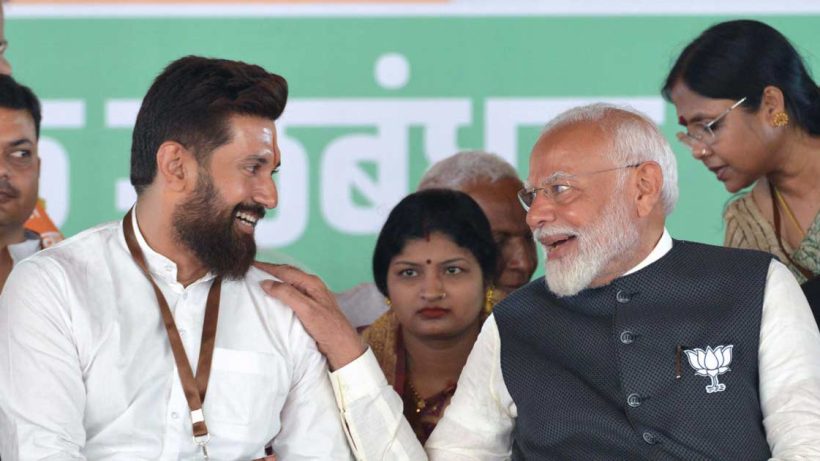 Modis Hanuman chirag paswan with modi