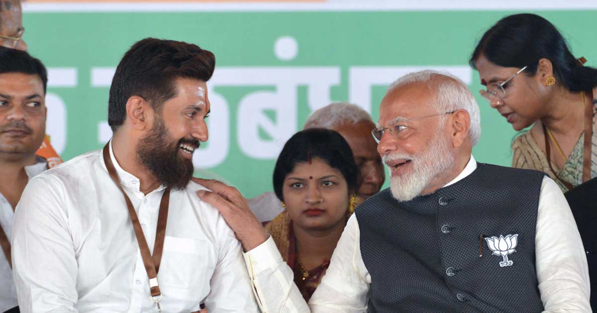 Modis Hanuman chirag paswan with modi