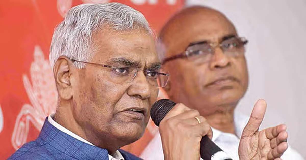 d raja slams Amit Shah