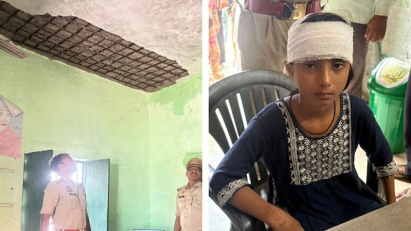 school roof collapse 4 children injured