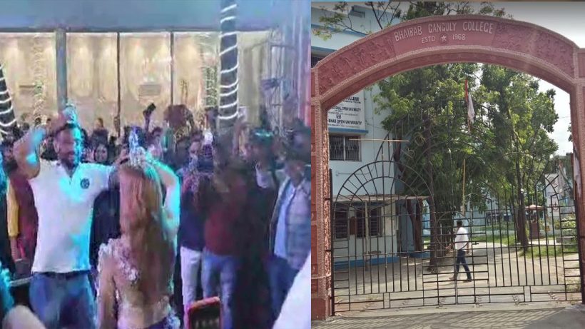 কলেজ ফেস্ট! মাথায় মদের গ্লাস নিয়ে ‘জামাল কুদু’ তৃণমূল ছাত্র পরিষদ নেতার