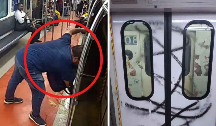 মেট্রোতে ট্রেনের দরজায় ‘ক্রস’ দাগ, অভিযোগ দায়ের কর্তৃপক্ষের