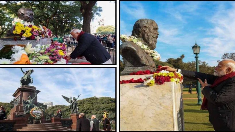 Modi paying tribute to tagore