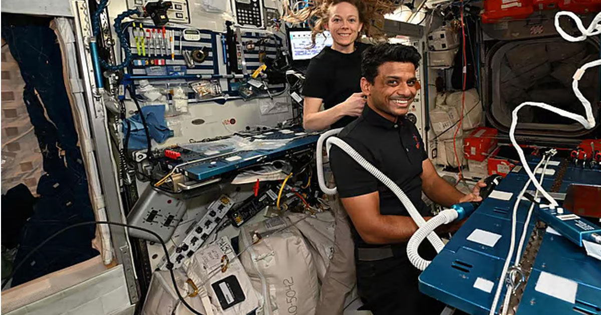 Shubhanshu Shukla Space Haircut