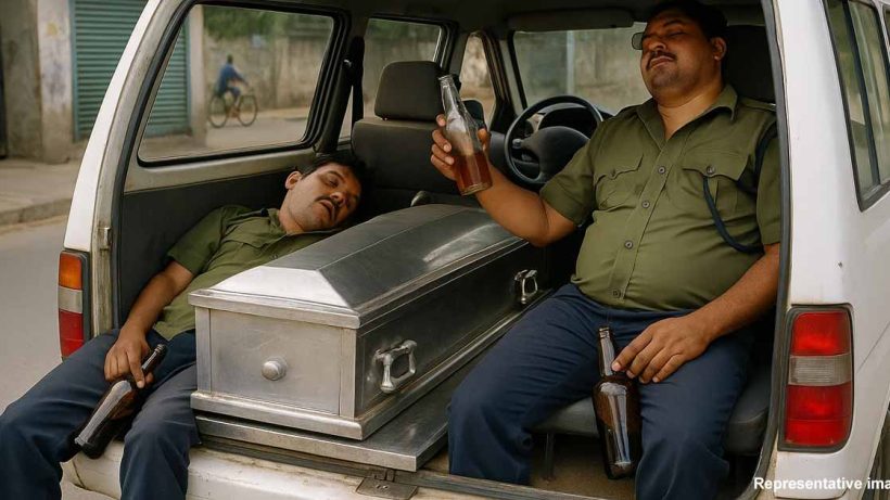 শববাহী গাড়িতে চালক-হেল্পারের মদের আসর, ভাইরাল ‘জয় বাংলা’ মিম!