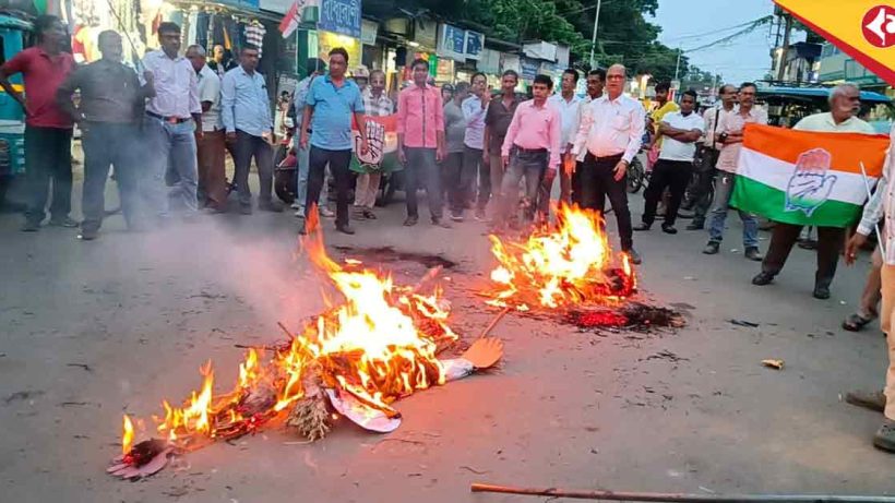 BJP workers allegedly vandalize Bengal Congress HQ; Durgapur sees protests with Modi effigy burnt. Congress demands arrests, TMC and BJP silent.