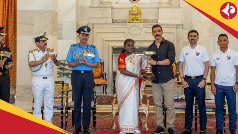 Durand Cup 2025 champion NorthEast United FC honoured with President Cup by President of India Droupadi Murmu
