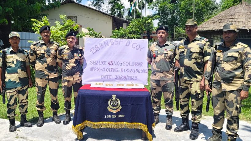 BSF raids Dinhata border, gold worth crores recovered