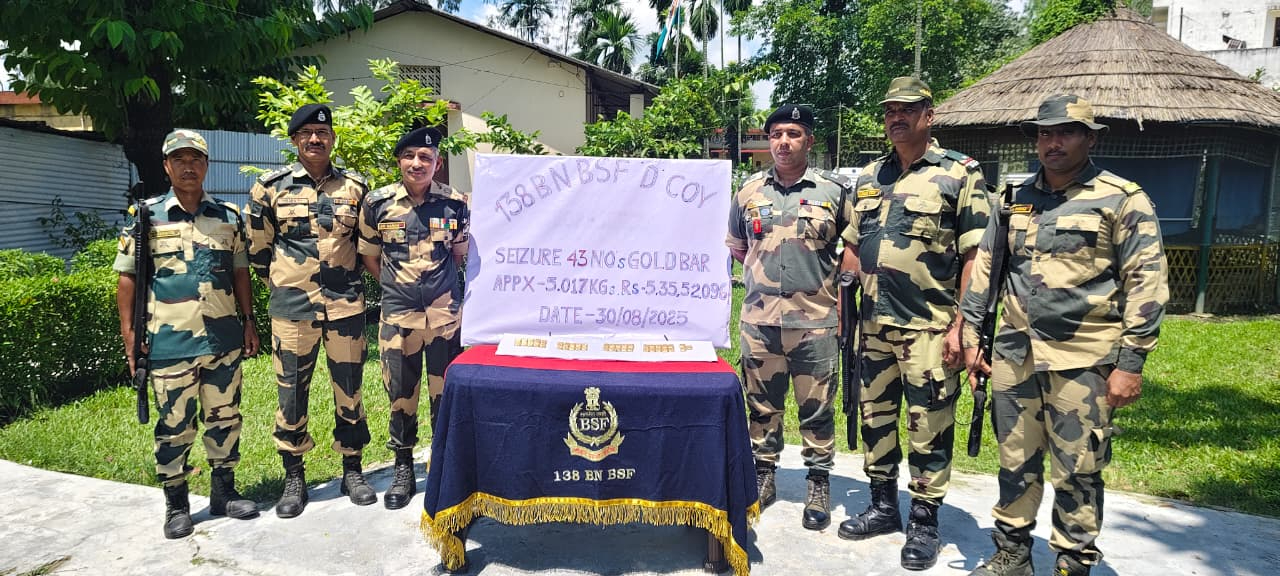BSF raids Dinhata border, gold worth crores recovered