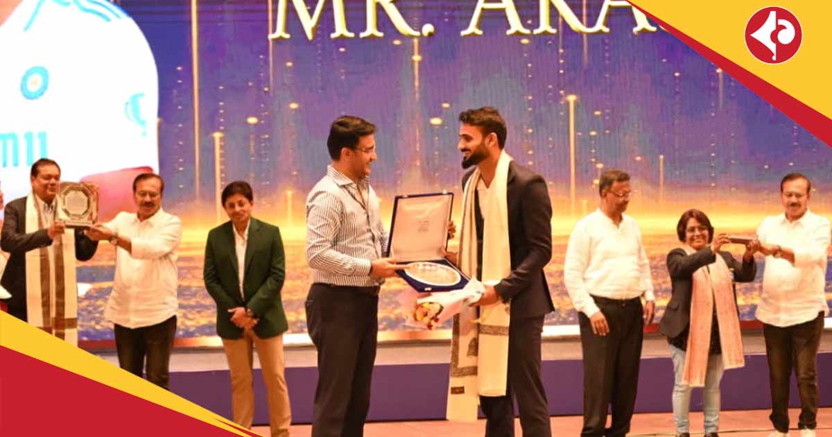 Indian Cricketer Akash Deep get special award at CAB Annual Award 2025