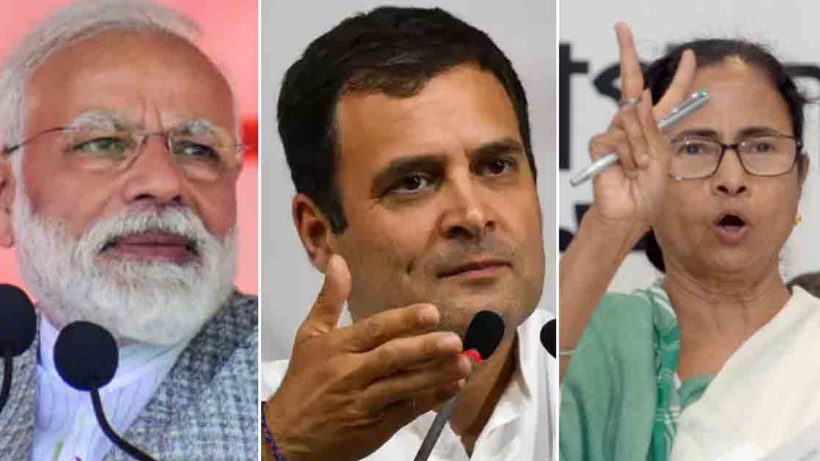 Narendra Modi, Rahul Gandhi, Mamata Banerjee