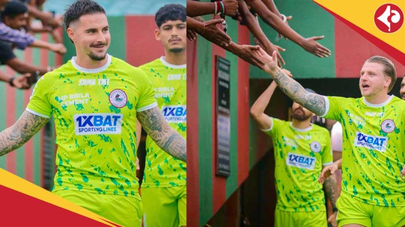 Mohun Bagan SG footballer Jason Cummings & Jamie Maclaren start practice ahead of Diamond Harbour FC match in Durand Cup