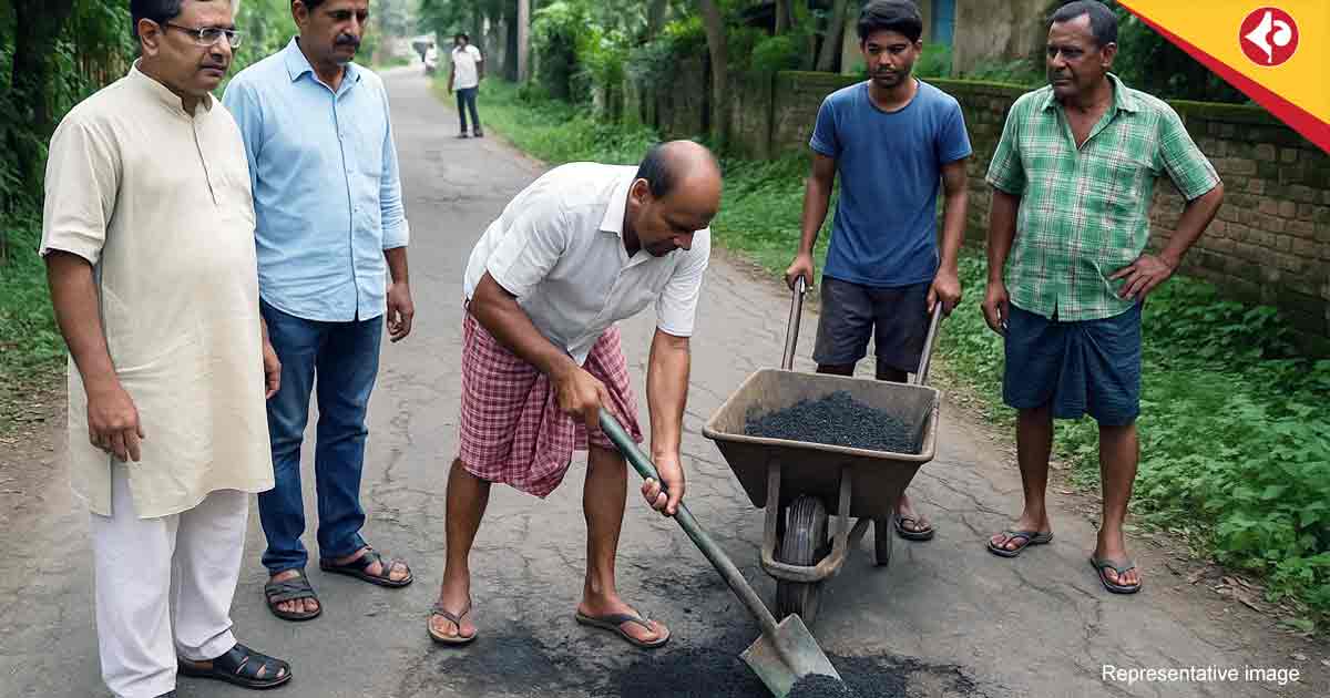 Panchayat Member Funds Rural Road Repair in TMC-Ruled Bengal
