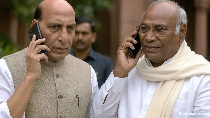 Rajnath Singh Seeks Mallikarjun Kharge’s Support for NDA’s Vice Presidential Candidate C.P. Radhakrishnan