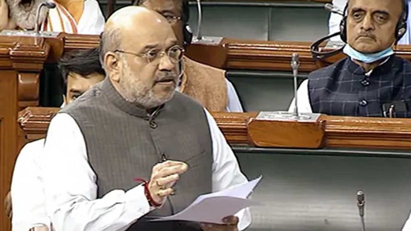 Amit Shah in parliament