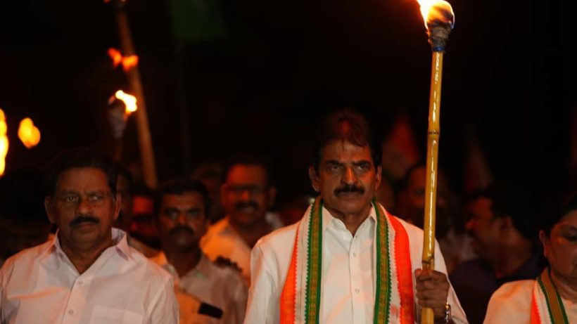 Kerala congress torch march
