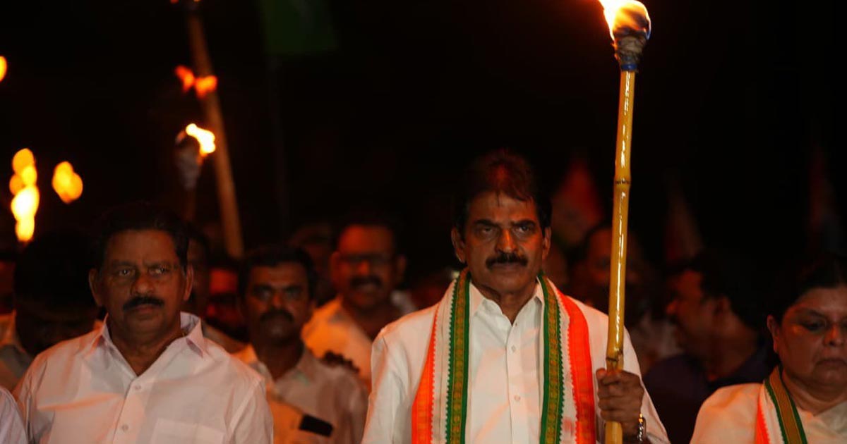 Kerala congress torch march
