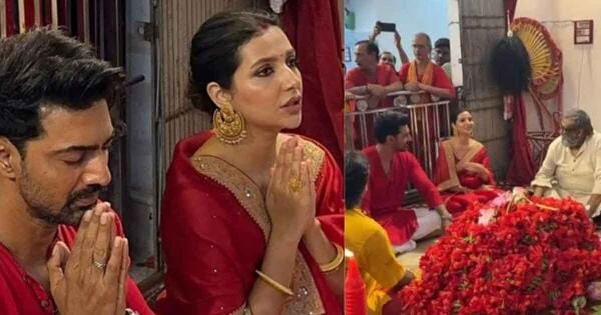 বড়মায় দেব-শুভশ্রীর রঙমিলানো পুজো দর্শন
