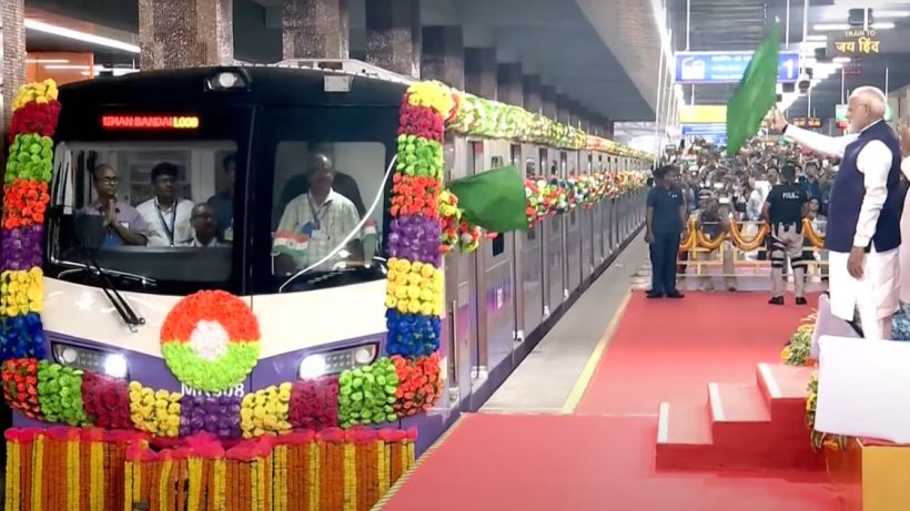 Modi inaugurates three Kolkata Metro routes