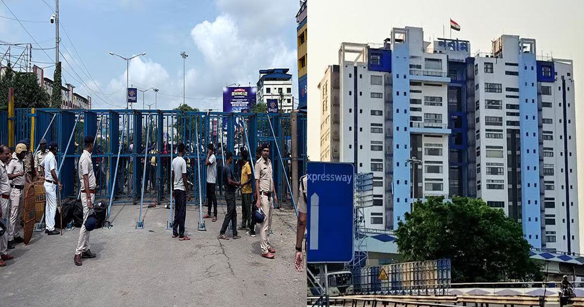 রাস্তায় রাস্তায় কড়া পাহারা, লোহার ব্যারিকেড, নবান্ন অভিযান রুখতে তৎপর পুলিশ