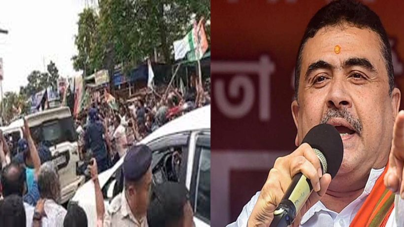 শুভেন্দুর কনভয়ে হামলা, পুলিশের গাড়িও ভাঙচুর, উত্তপ্ত কোচবিহার 2 Suvendu Adhikari Convoy Attack
