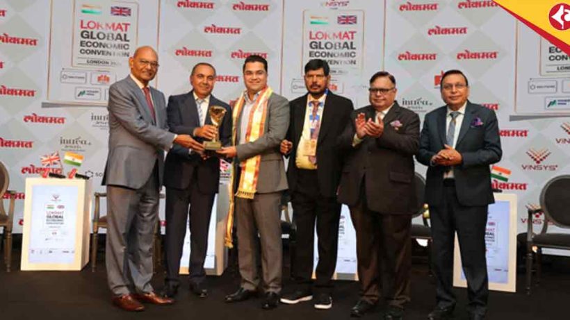 CA Abhay Bhutada Honoured with Bharat Bhushan Award at Lokmat Global Economic Convention