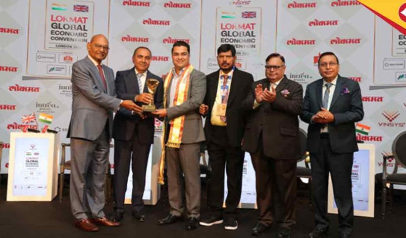 CA Abhay Bhutada Honoured with Bharat Bhushan Award at Lokmat Global Economic Convention
