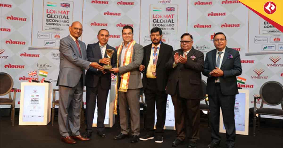 CA Abhay Bhutada Honoured with Bharat Bhushan Award at Lokmat Global Economic Convention