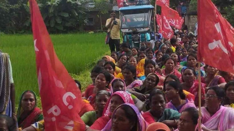 CPIM Stages Protest at TMC-Run Panchayat in Purba Bardhaman, Demands Resumption of 100-Day Work Scheme